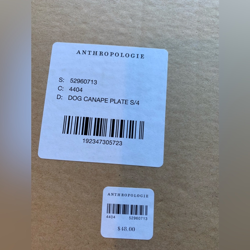 NWT Anthropologie Dining | Dog Biography Quincy Corgi Canapé Plates | Set of 4 - Picture 5 of 5